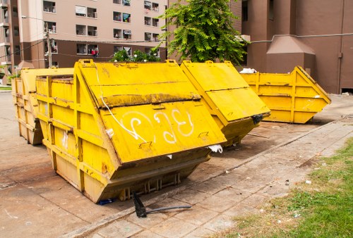 Bulky waste items ready for collection in Acton
