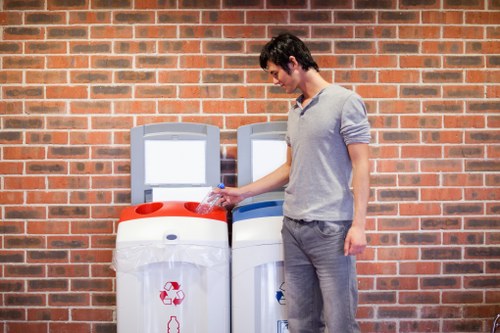 Household rubbish and recycling prepared for council waste pickup in Acton